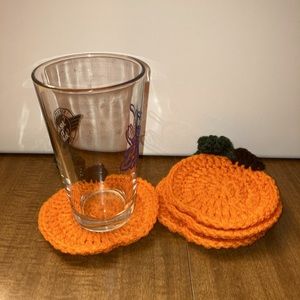 Handmade Pumpkin Coasters